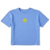 Women Life is Good Boxy Tees | Women'S Happy Pickleball Boxy Crusher Tee Cornflower Blue