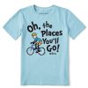 Kids Life is Good Graphic Tees | Kids Places You Go Jake Bike Crusher Tee Beach Blue