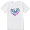 Kids Life is Good Graphic Tees | Kids Tie Dye Heart Of Cats Crusher Tee Cloud White