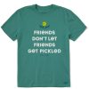 Home Life is Good Pickleball | Men'S Clean Wordsmith Pickleball Pickled Crusher Tee Spruce Green