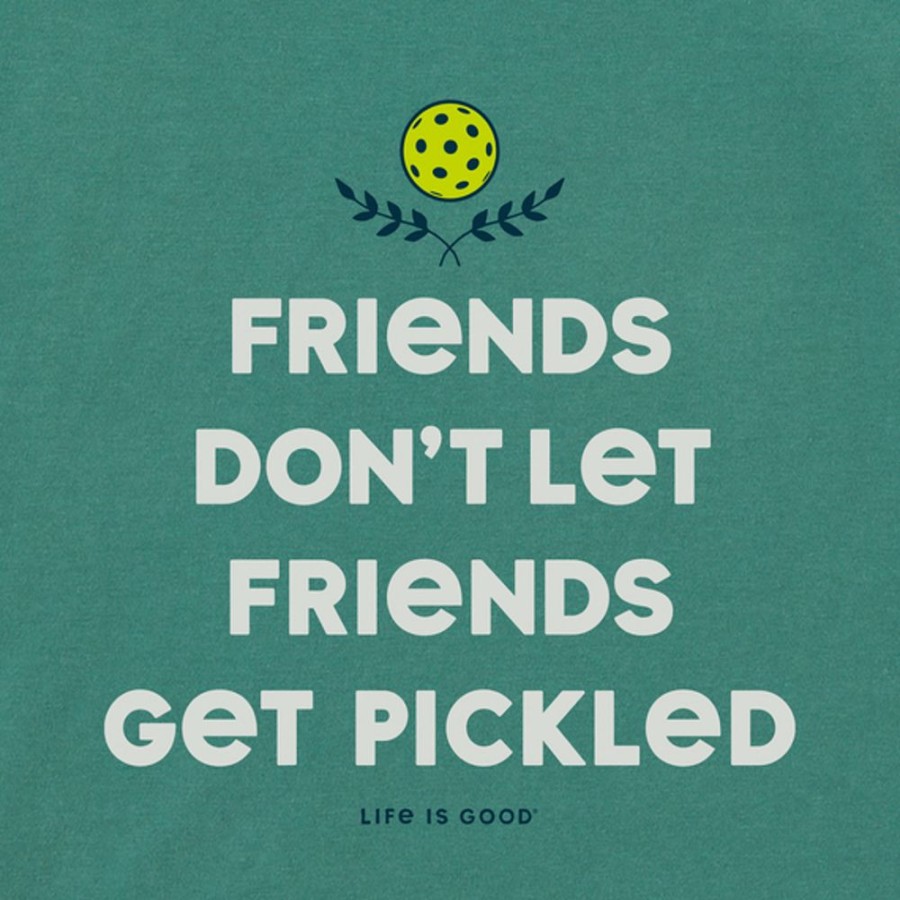 Home Life is Good Pickleball | Men'S Clean Wordsmith Pickleball Pickled Crusher Tee Spruce Green