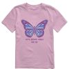 Kids Life is Good Graphic Tees | Kids With Brave Wings Butterfly Crusher Tee Violet Purple