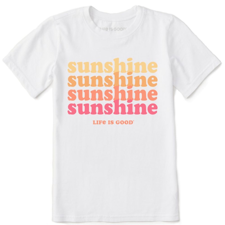 Kids Life is Good Graphic Tees | Kids Clean Sunshine Crusher Tee Cloud White