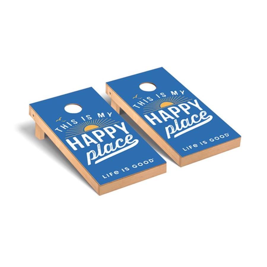 Home Victory Tailgate Beach Gear | Happy Place Cornhole Royal Blue