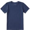 Kids Life is Good Solid Tees | Kids Solid Crusher Tee Darkest Blue