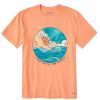 Men Life is Good Graphic Tees | Men'S Take Me To The Ocean Watercolor Short Sleeve Tee Canyon Orange