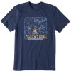 Men Life is Good Graphic Tees | Men'S Yellowstone Bear And Moose Camp Scene Crusher Tee Darkest Blue