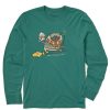 Kids Life is Good Graphic Tees | Kids Harry Paw-Ter Long Sleeve Crusher Tee Spruce Green