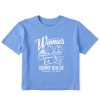 Women Life is Good Boxy Tees | Women'S Winnie'S Hunny House Boxy Crusher Tee Cornflower Blue