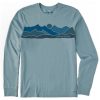 Men Life is Good Graphic Tees | Men'S Life Isn'T Perfect Mountains Lig Long Sleeve Crusher-Lite Tee Smoky Blue