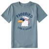 Kids Life is Good Graphic Tees | Kids Freebird Cool Eagle Crusher Tee Smoky Blue