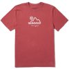 Men Life is Good Graphic Tees | Men'S Tribal Mountain Short Sleeve Tee Faded Red