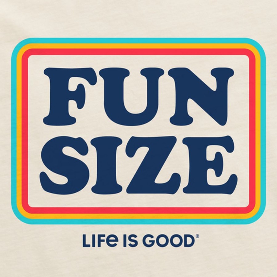 Women Life is Good Boxy Tees | Women'S Clean Fun Size Boxy Crusher Tee Putty White