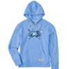 Women Life is Good Sweatshirts & Hoodies | Women'S Macro Goggles Simply True Fleece Hoodie Cornflower Blue