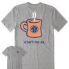 Men Life is Good Graphic Tees | Men'S Start Me Up Short Sleeve Tee Heather Gray