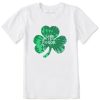 Kids Life is Good Graphic Tees | Kids Tie Dye Clover Crusher Tee Cloud White