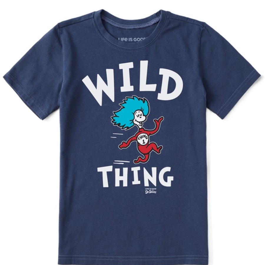 Kids Life is Good Graphic Tees | Kids Wild Thing Number 1 Crusher Tee Darkest Blue