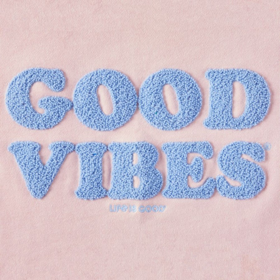 Women Life is Good Sweatshirts & Hoodies | Women'S Good Vibes Simply True Fleece Hoodie Himalayan Pink