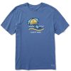 Men Life is Good Graphic Tees | Men'S Surfside Umbrella Like It Here Short Sleeve Tee Vintage Blue