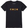 Women Life is Good Graphic Tees | Women'S Rally Suns Short Sleeve Vee Jet Black