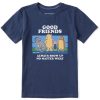 Kids Life is Good Graphic Tees | Kids Vintage Good Friends Winnie Crusher Tee Darkest Blue