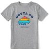 Kids Life is Good Graphic Tees | Kids Clean Gotta Go Buffalo Crusher Tee Heather Gray