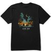 Men Life is Good Graphic Tees | Men'S Log On Campfire Crusher Tee Jet Black