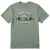 Men Life is Good Graphic Tees | Men'S Vintage Smoky Mountains Vista Short Sleeve Tee Moss Green