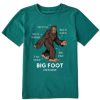 Kids Life is Good Graphic Tees | Kids Big Foot Facts Crusher Tee Spruce Green