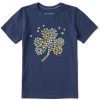 Kids Life is Good Graphic Tees | Kids Clean Charmed Clover Crusher Tee Darkest Blue