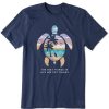 Men Life is Good Graphic Tees | Men'S Best Things Sea Turtle Beach Short Sleeve Tee Darkest Blue