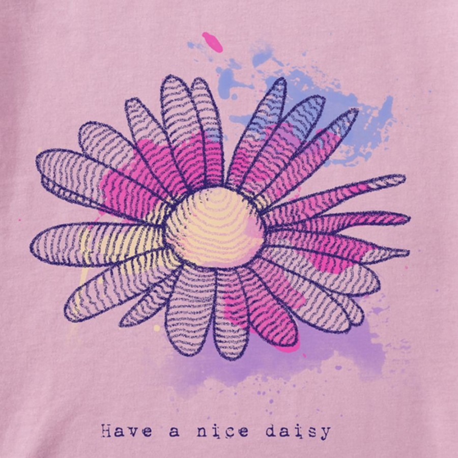 Kids Life is Good Graphic Tees | Kids Fineline Have A Nice Daisy Crusher Tee Violet Purple