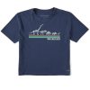 Women Life is Good Boxy Tees | Women'S Clean We Ruled Dino'S Boxy Crusher Tee Darkest Blue