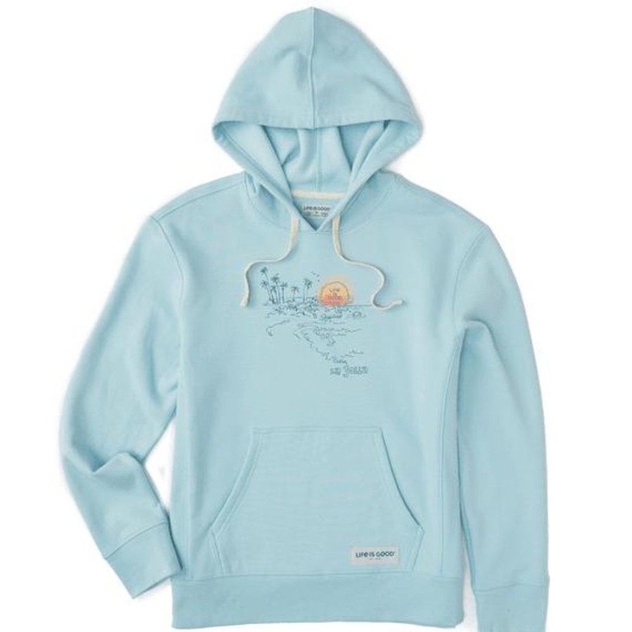 Women Life is Good Sweatshirts & Hoodies | Women'S Cove La Jolla Simply True Fleece Hoodie Beach Blue