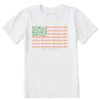 Kids Life is Good Graphic Tees | Kids Irish American Clover Flag Crusher Tee Cloud White