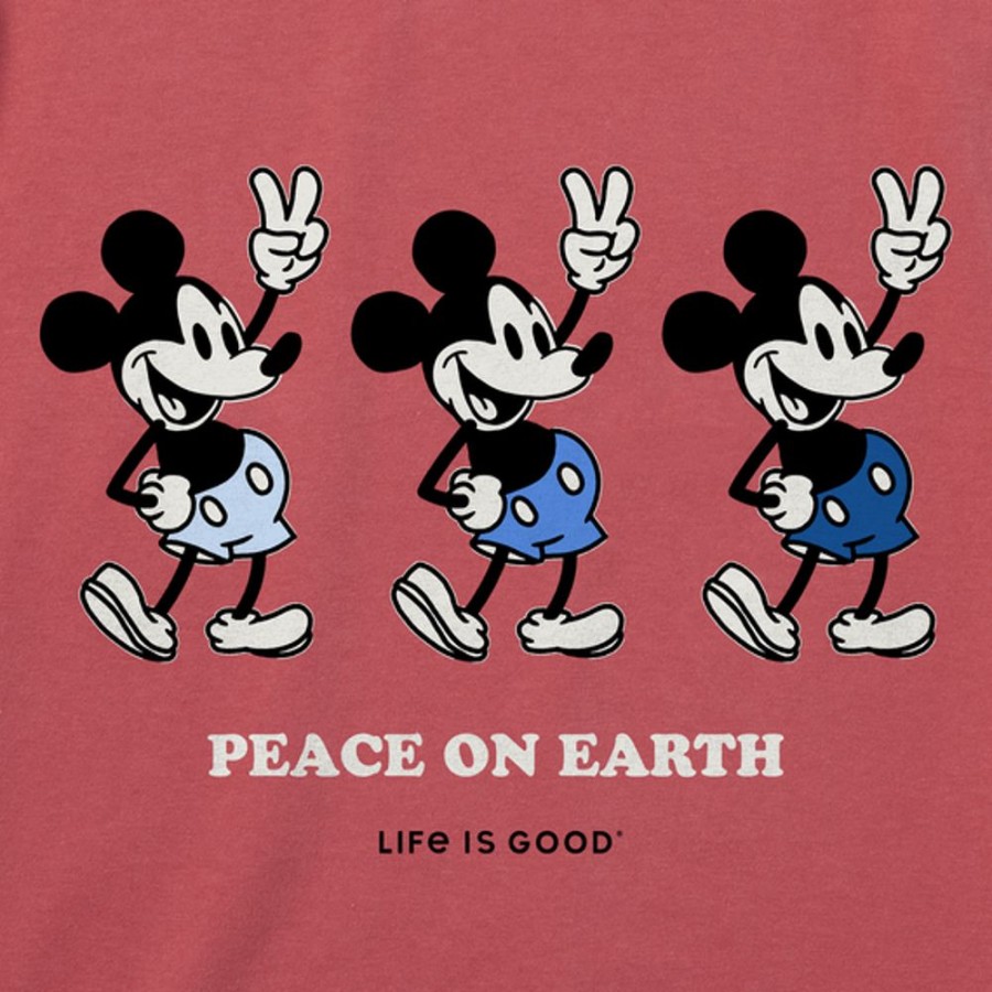 Kids Life is Good Graphic Tees | Kids Clean Peace On Earth Willie'S Crusher Tee Faded Red