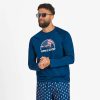 Men Inmocean Swimwear | Men'S Americana Landscape Long Sleeve Rashguard Darkest Blue