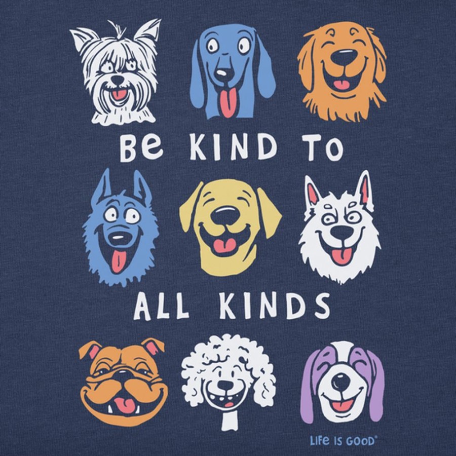 Kids Life is Good Graphic Tees | Kids Naive Be Kind To All Kinds Crusher Tee Darkest Blue