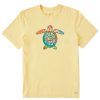 Men Life is Good Graphic Tees | Men'S Lig Turtle Shell Tie Dye Short Sleeve Tee Sandy Yellow