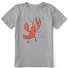 Kids Life is Good Graphic Tees | Kids Quirky Party Like A Lobstar Crusher Tee Heather Gray