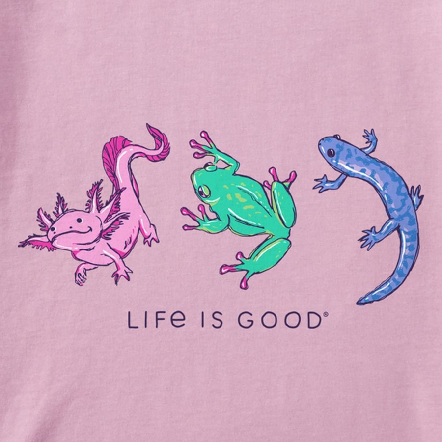 Kids Life is Good Graphic Tees | Kids Realaxed Amphibious Trio Crusher Tee Violet Purple