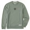 Men Life is Good Sweatshirts & Hoodies | Men'S Tonal Lig Coin Simply True Fleece Crew Moss Green