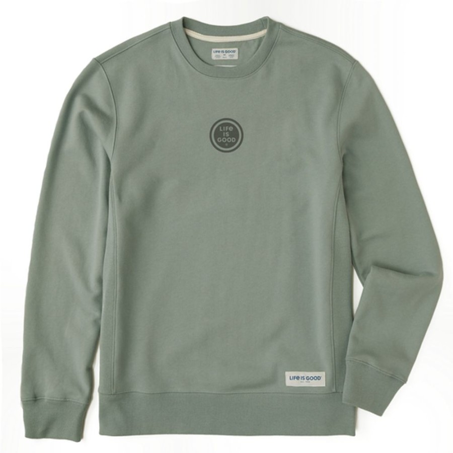 Men Life is Good Sweatshirts & Hoodies | Men'S Tonal Lig Coin Simply True Fleece Crew Moss Green