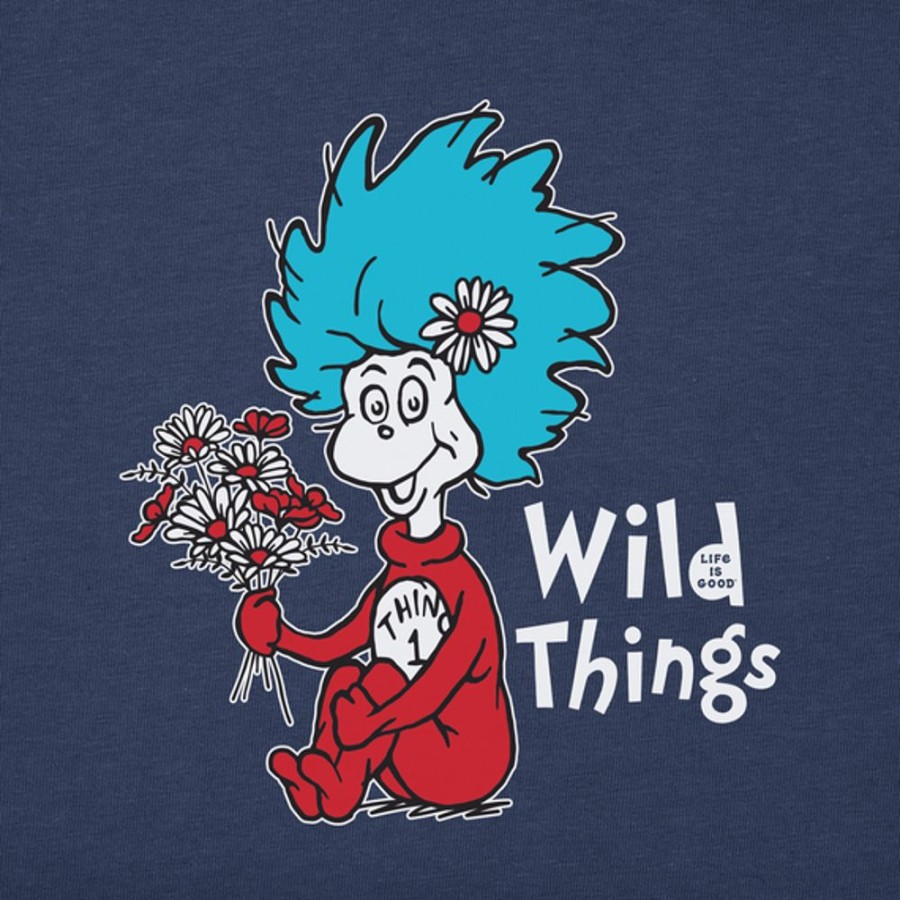 Kids Life is Good Graphic Tees | Kids Cat In The Hat Wild Things Crusher Tee Darkest Blue