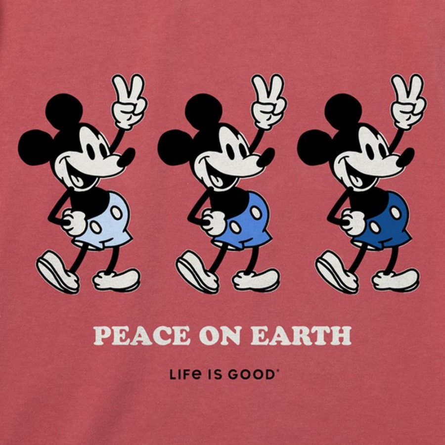 Kids Life is Good Graphic Tees | Kids Clean Peace On Earth Willie'S Crusher Tee Faded Red