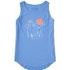 Women Life is Good Graphic Tees | Women'S Wildflower Walk Sleeveless High-Low Crusher Tank Cornflower Blue