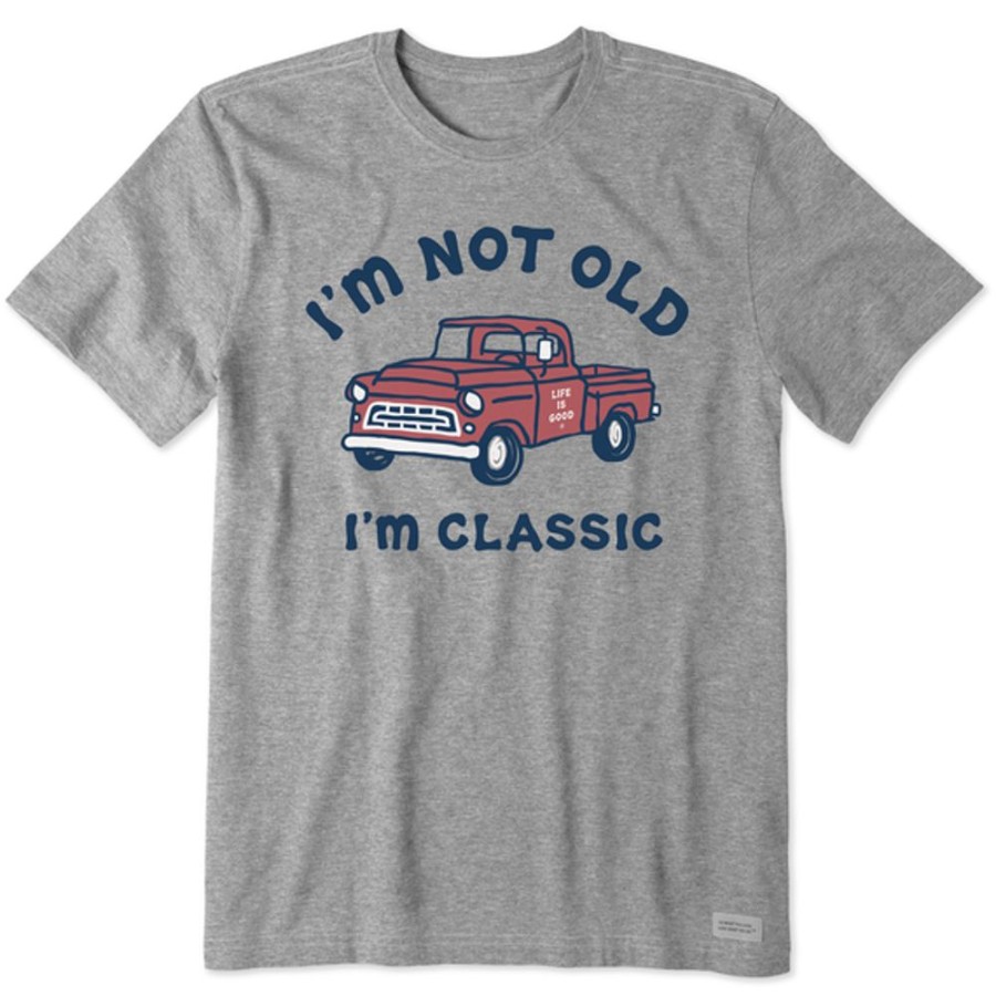 Men Life is Good Graphic Tees | Men'S I'M Classic Pickup Short Sleeve Tee Heather Gray