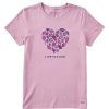 Women Life is Good Graphic Tees | Women'S Heart Of Shells Crusher Tee Violet Purple