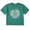 Women Life is Good Boxy Tees | Women'S Gemini Zodiac Vibes Boxy Crusher Tee Spruce Green