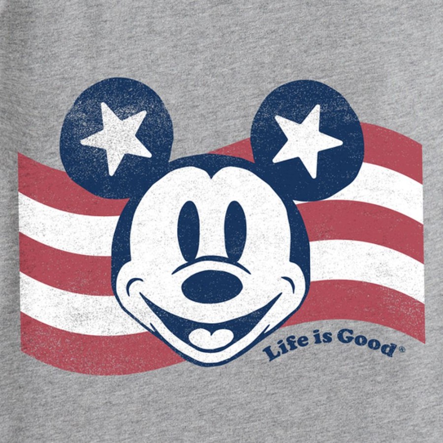 Kids Life is Good Graphic Tees | Kids Clean Willie Flag Crusher Tee Heather Gray